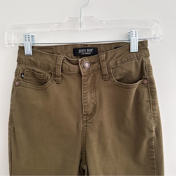 Judy Blue Olive Green Skinny Fit Stretch Jeans Women's Size 24 - Picture 2 of 8